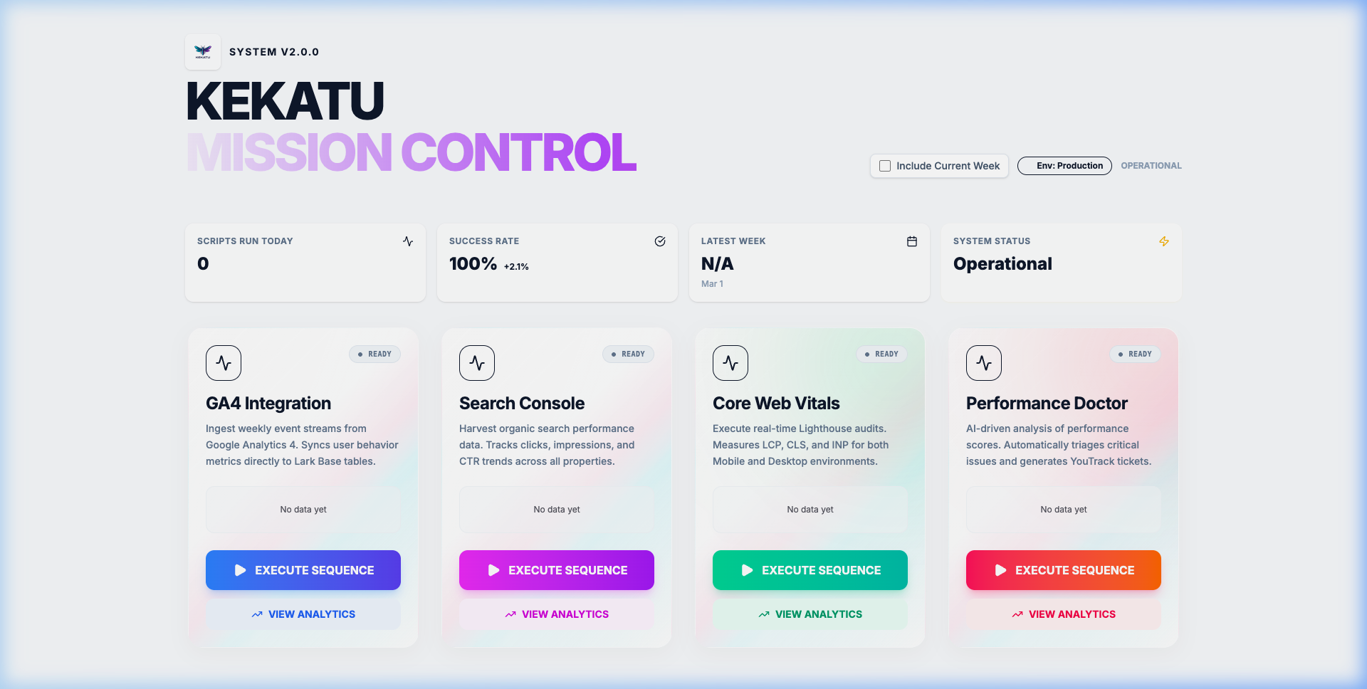 Kekatu Mission Control Preview